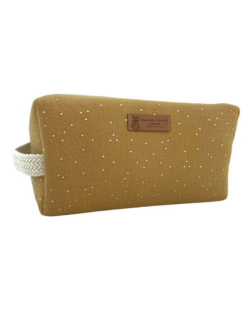 Trousse nomade M, "Doux rêve" camel