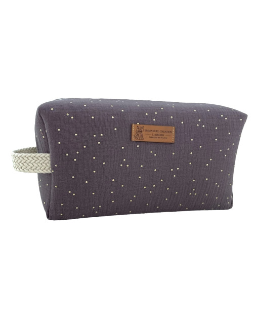 Trousse nomade M, "Doux rêve" violet