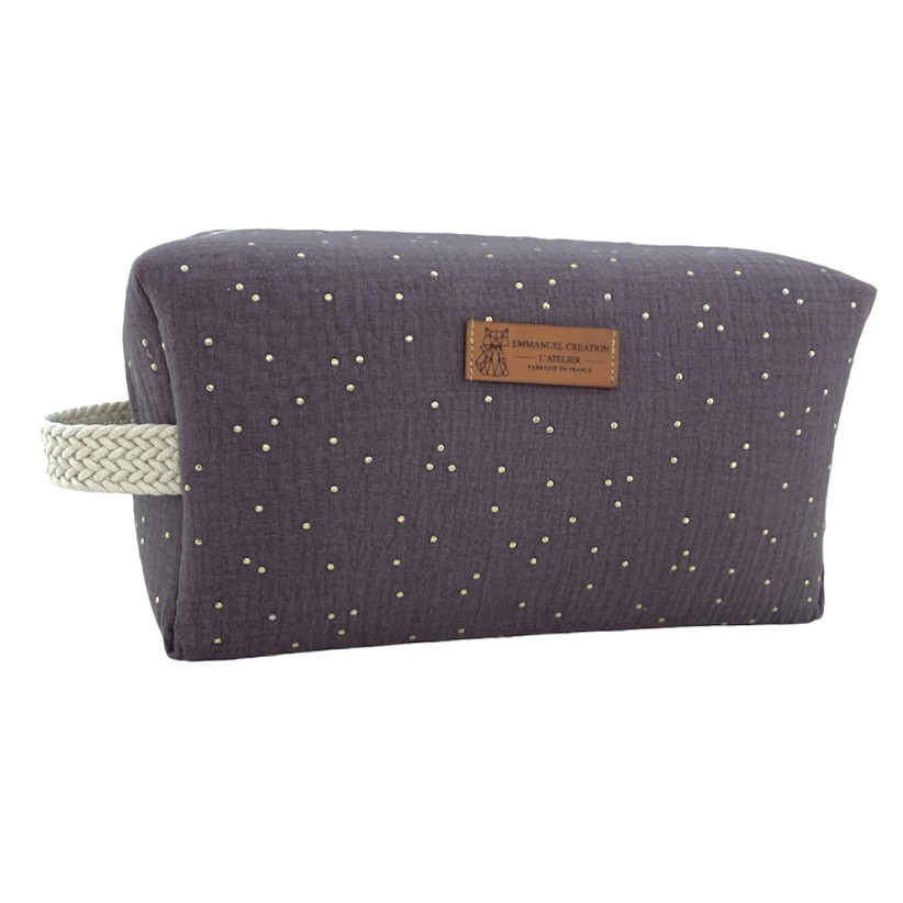 Trousse nomade M, "Doux rêve" violet