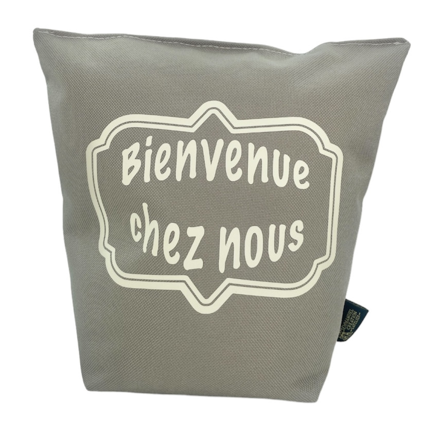 Cale-portes sac, "Bienvenue chez nous" Brooklyn beige