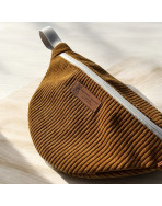 Sac banane, "Velours côtelé" camel