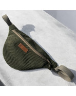 Sac banane, "Velours côtelé" kaki
