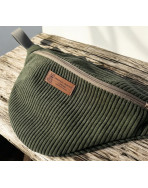 Sac banane, "Velours côtelé" kaki