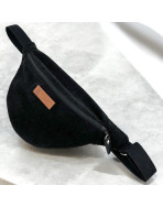 Sac banane, "Velours côtelé" noir