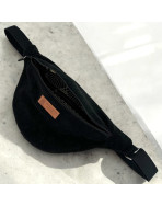 Sac banane, "Velours côtelé" noir