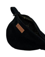 Sac banane, "Velours" noir