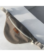 Sac banane, "Velours côtelé" taupe