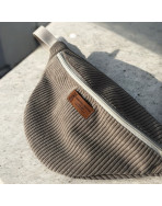 Sac banane, "Velours côtelé" taupe