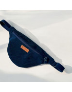 Sac banane, "Velours côtelé" marine