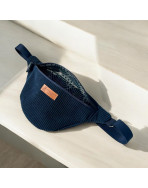 Sac banane, "Velours côtelé" marine