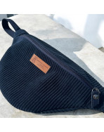 Sac banane, "Velours côtelé" marine