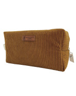 Trousse nomade M, "Velours côtelé" camel