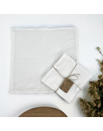 Serviette de table "Scintillant" blanc, lot de 4