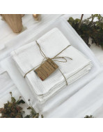 Serviette de table "Scintillant" blanc, lot de 4