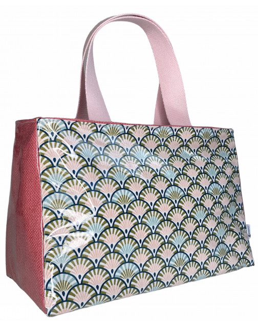 Sac isotherme S, "Art déco rose"