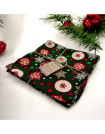 Serviettes de table "Noël féerique" vert, lot de 4