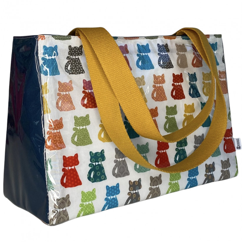 Sac repas isotherme, "Chat pop blanc" taille M