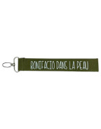 Porte clés sangle, "Bonifacio dans la peau"