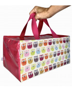Sac isotherme cube, "Chouettes couleur"