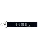 Porte clés sangle, "Casse couilles"