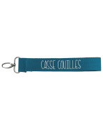 Porte clés sangle, "Casse couilles"