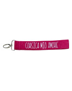 Porte clés sangle, "Corsica mio amore"