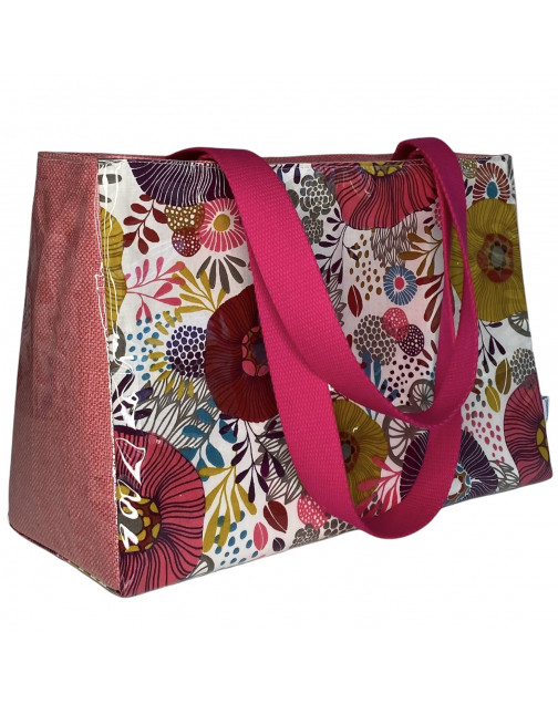 Sac repas isotherme, "Floral rose", taille M