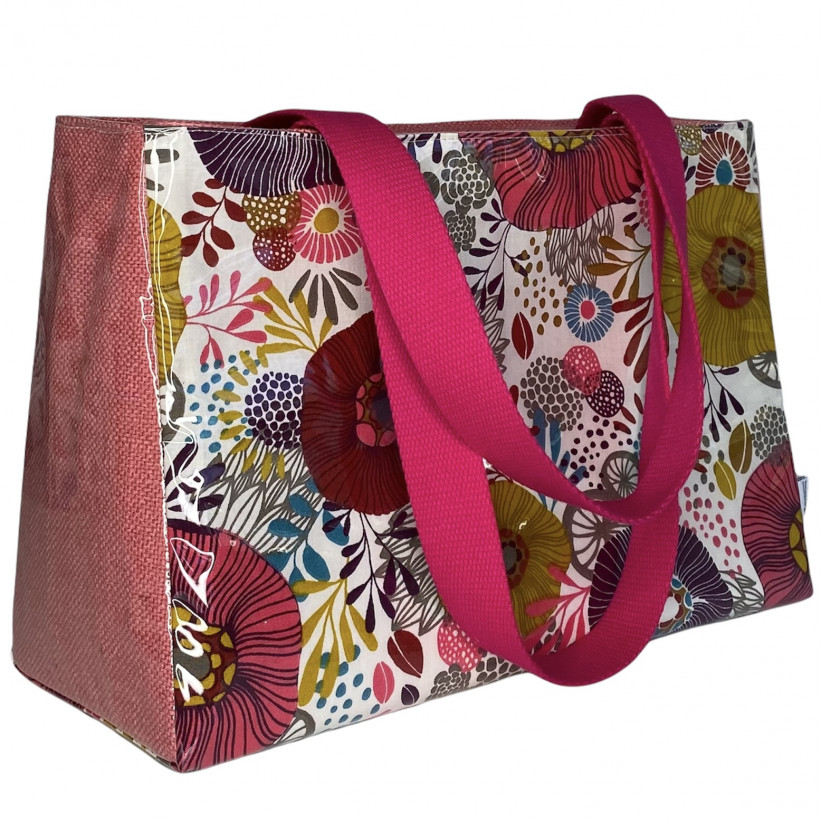 Sac repas isotherme, "Floral rose", taille M