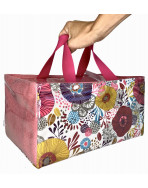Sac isotherme cube, "Floral rose"