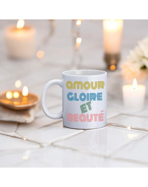 Mug, "Amour gloire et beauté"