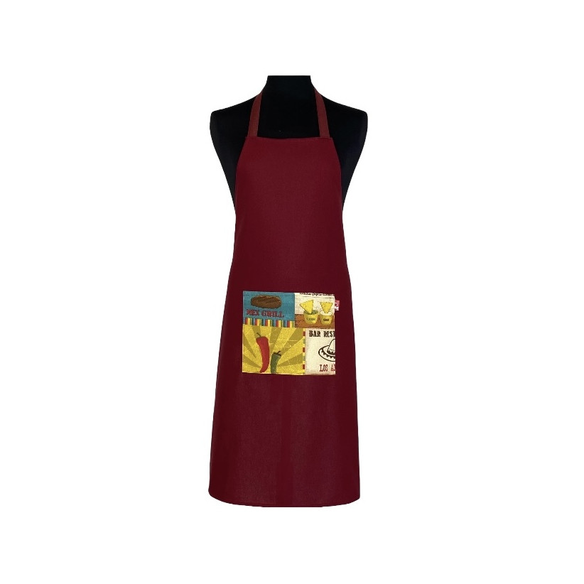 Tablier de cuisine à personnaliser, "Bordeaux"