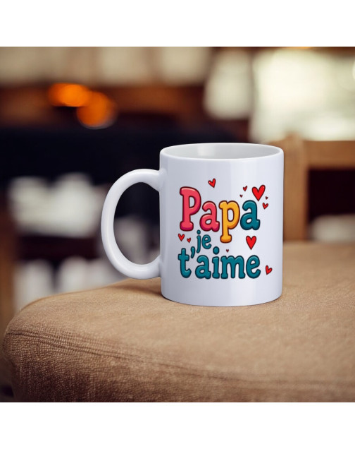 Mugs, "Papa je t'aime", lot de 4