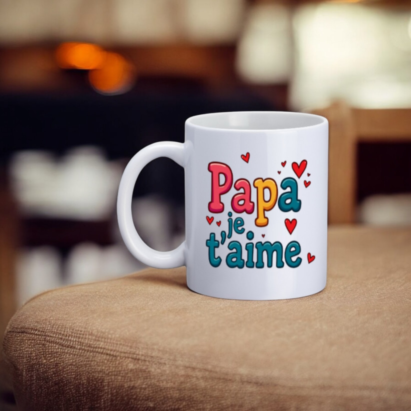 Mugs, "Papa je t'aime", lot de 4