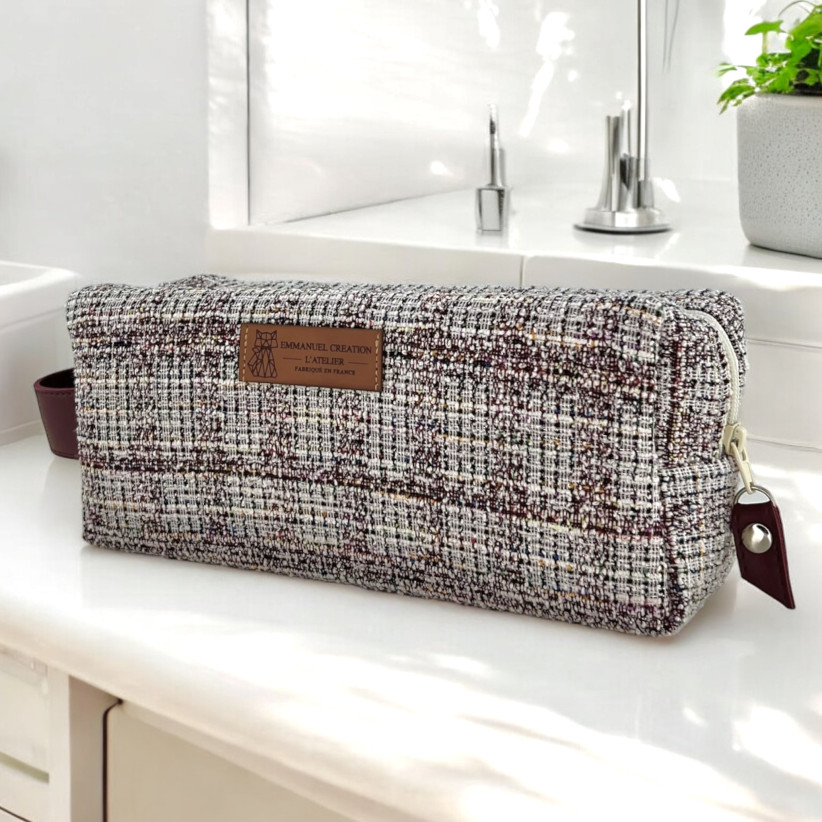 Trousse nomade S, "Coco" prune