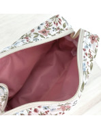 Trousse nomade S, "Flower" blanc