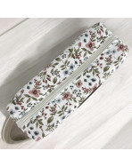 Trousse nomade S, "Flower" blanc
