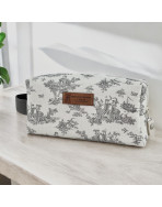 Trousse nomade S, "Antoinette" gris (sangle grise)