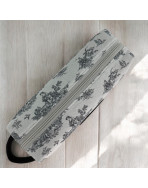 Trousse nomade S, "Antoinette" gris (sangle grise)