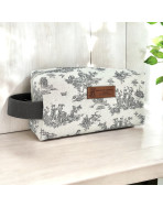 Trousse nomade S, "Antoinette" gris (sangle grise)