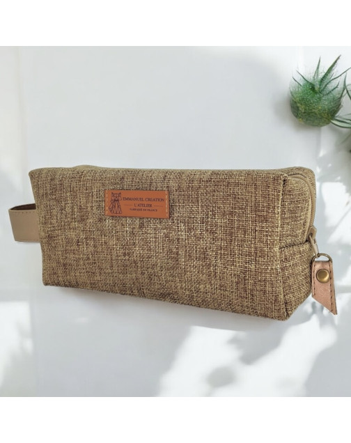 Trousse nomade S, "Jute scintillant"