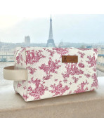 Trousse nomade M, "Antoinette" rose