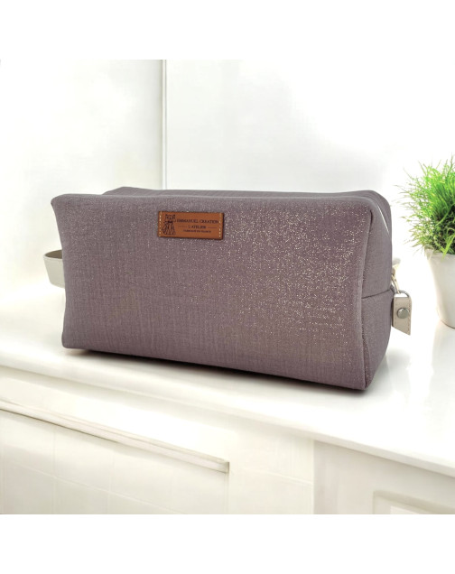 Trousse nomade M, "Scintillant" violet