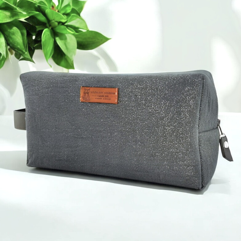 Trousse nomade M, "Scintillant" jeans