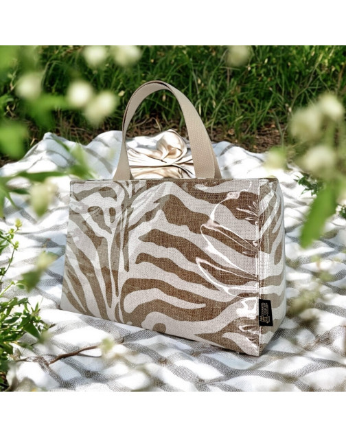 Sac isotherme S, "Zebré" blanc