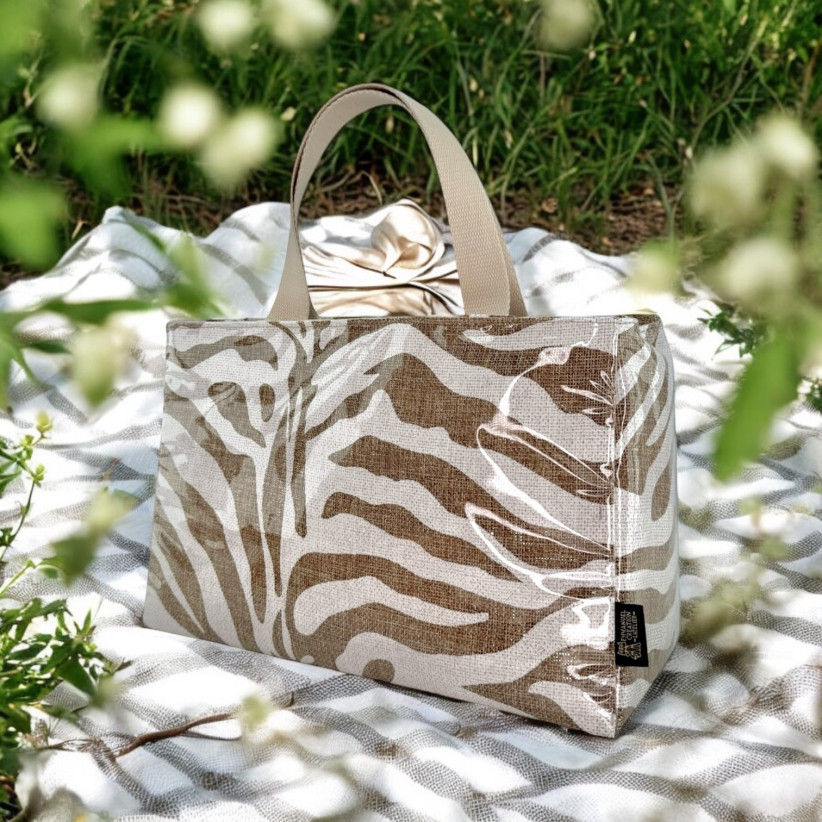 Sac isotherme S, "Zebré" blanc