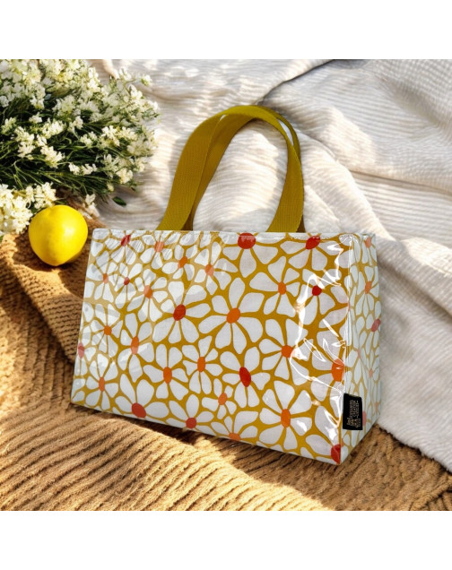 Sac isotherme S, "Marguerite" jaune