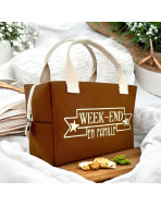 Sac isotherme S, "Week-end en famille" Brooklyn camel