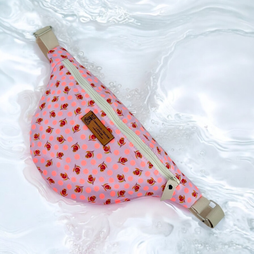 Sac banane, "Colette" rose