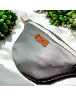 Sac banane, "Simili" argent, lot de 2