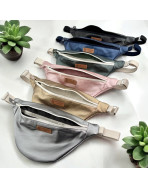 Sac banane, "Simili" argent, lot de 2